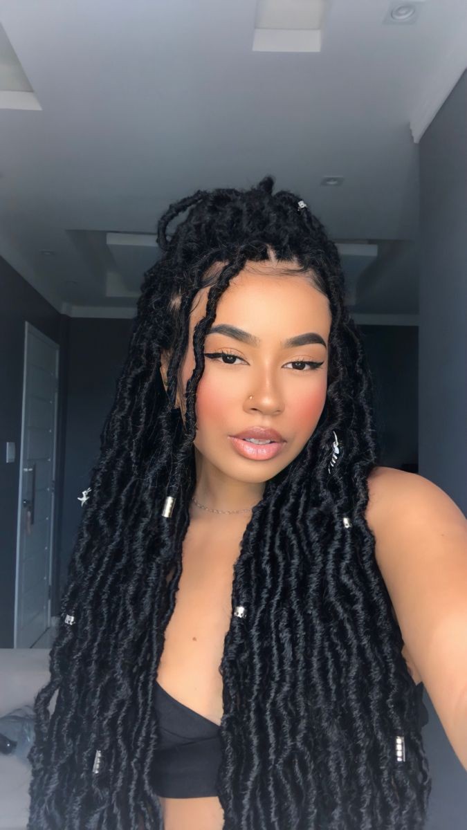 Most Beautiful Extra Long Knotless Braids With Beads » African hairstyles