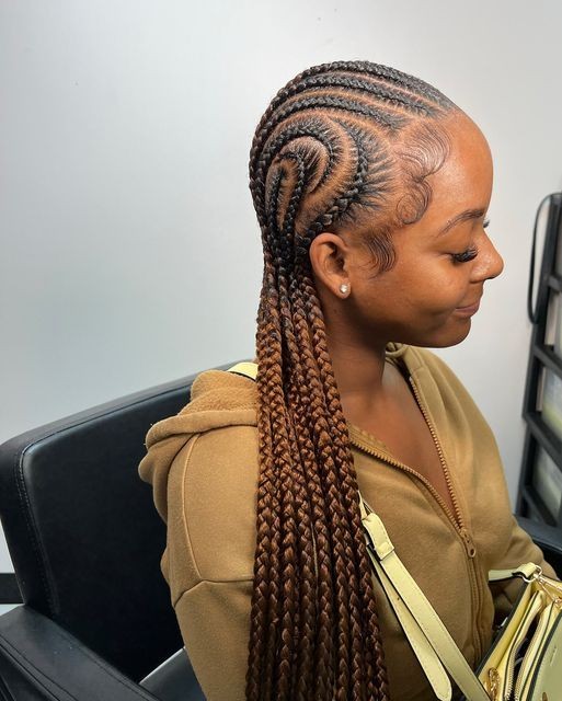 30+ Best Ghana Cornrows Design With Ombre Hair » African hairstyles